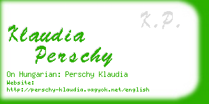 klaudia perschy business card